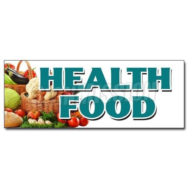 HEALTH FOOD DECAL sticker vegetarian vegan organic gmo produce healthy, D-48 Health Food, Signmission, Mfr#: D-48 Health Food